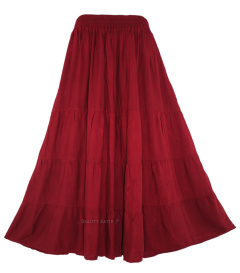 Dina Long Skirt MAROON Size 3X