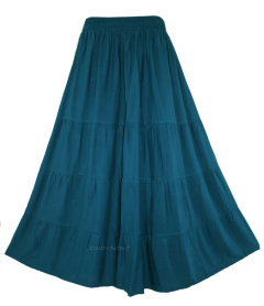 Dina Long Skirt TEAL BLUE Size 3X