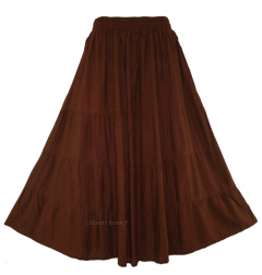 Dina Long Skirt BROWN Size 3X