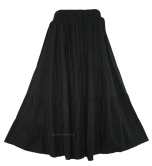 Dina Long Skirt BLACK Plus Size 1x 2x