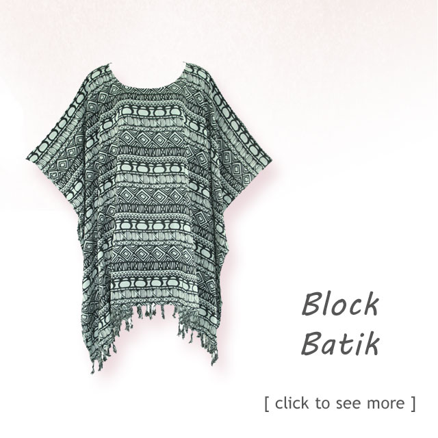 Hand Draw, Block Printed, Batik Tops, Batik tunic